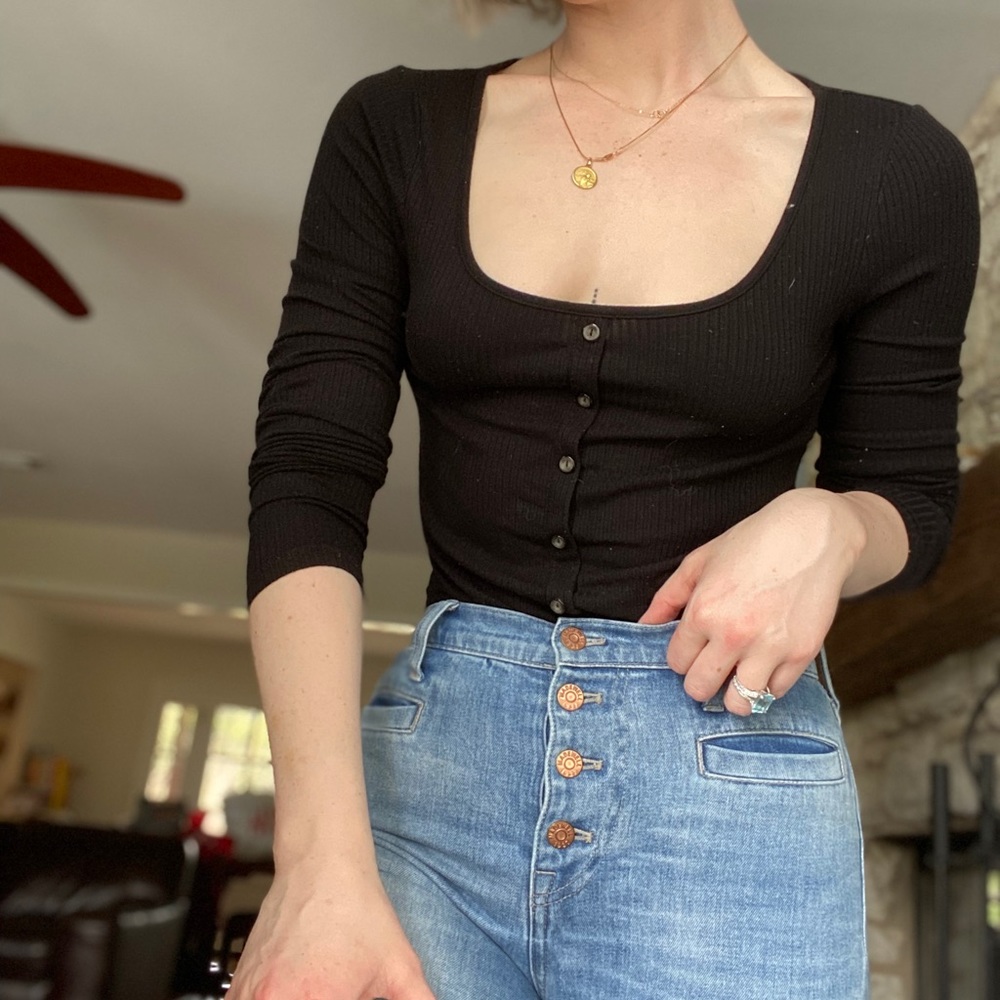 Black Long Sleeve H&M Top